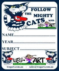 6 x CATS SCHOOL BOOK STICKERS FREE POSTAGE